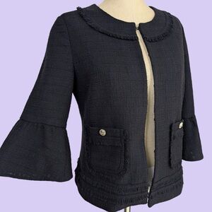 Karl Lagerfeld Textured Bell Sleeve Jacket